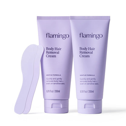 Flamingo Body Hair Removal Cream with Spatula Applicator
