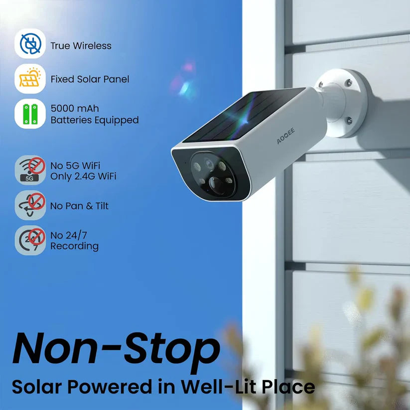Aoqee SolarGuard™ 2K Outdoor Security Camera