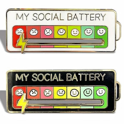 Zavinox™  2025 Social Battery Status Brooch