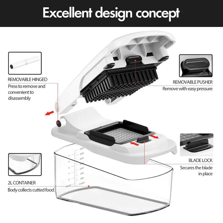 SlicePro™ Premium Vegetable Chopper & Dicer with Multi-Blade System