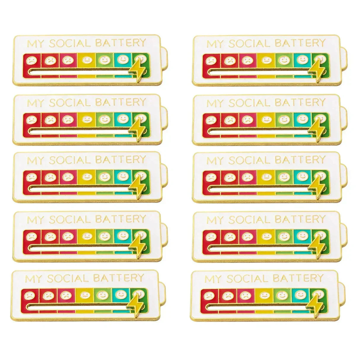 Zavinox™  2025 Social Battery Status Brooch